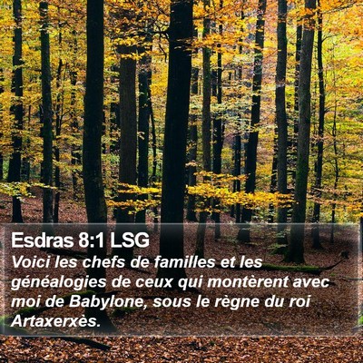 Esdras 8:1 LSG Bible Verse Image
