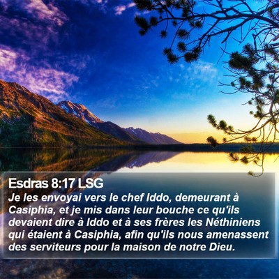 Esdras 8:17 LSG Bible Verse Image