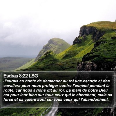 Esdras 8:22 LSG Bible Verse Image