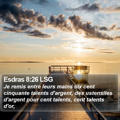 Esdras 8:26 LSG Bible Verse Image