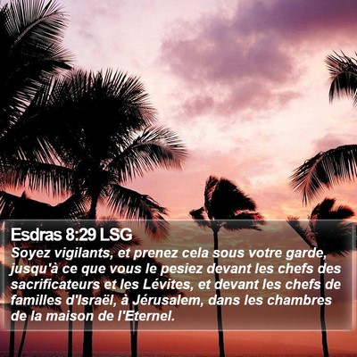 Esdras 8:29 LSG Bible Verse Image