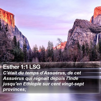 Esther 1:1 LSG Bible Verse Image
