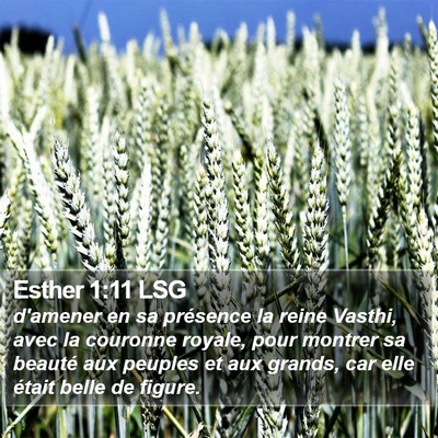 Esther 1:11 LSG Bible Verse Image