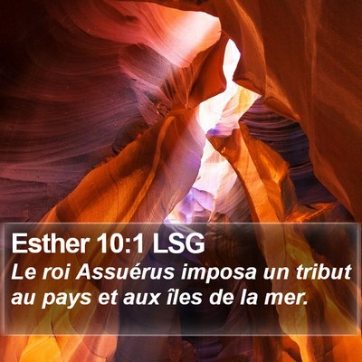 Esther 10:1 LSG Bible Verse Image