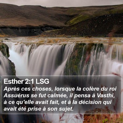 Esther 2:1 LSG Bible Verse Image
