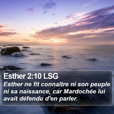 Esther 2:10 LSG Bible Verse Image