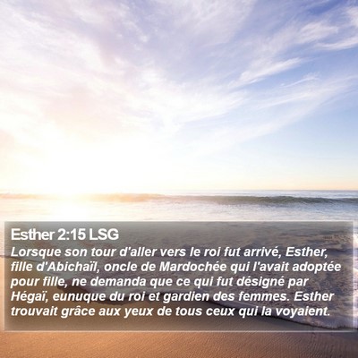 Esther 2:15 LSG Bible Verse Image