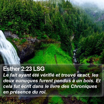 Esther 2:23 LSG Bible Verse Image