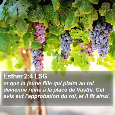Esther 2:4 LSG Bible Verse Image