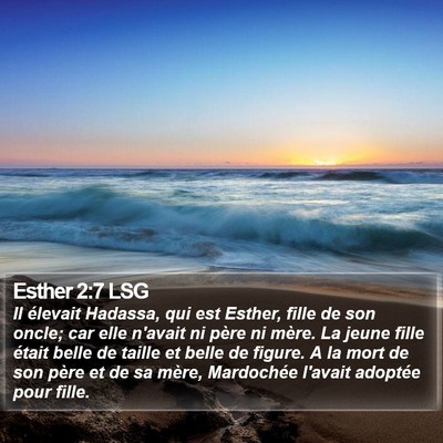 Esther 2:7 LSG Bible Verse Image