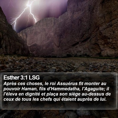 Esther 3:1 LSG Bible Verse Image