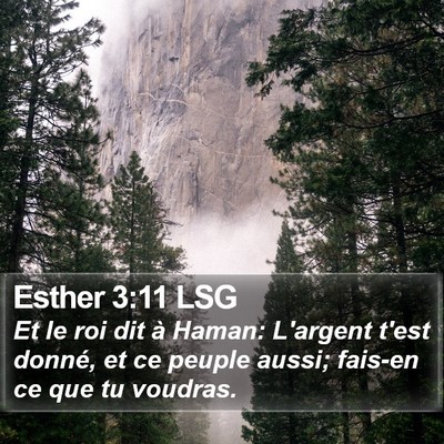 Esther 3:11 LSG Bible Verse Image