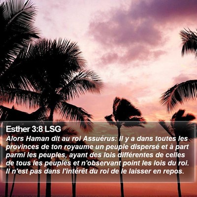 Esther 3:8 LSG Bible Verse Image