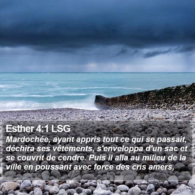 Esther 4:1 LSG Bible Verse Image