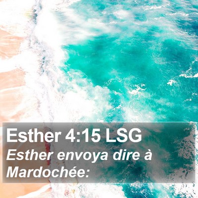 Esther 4:15 LSG Bible Verse Image