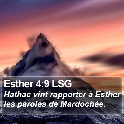 Esther 4:9 LSG Bible Verse Image