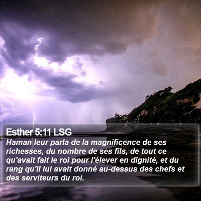 Esther 5:11 LSG Bible Verse Image