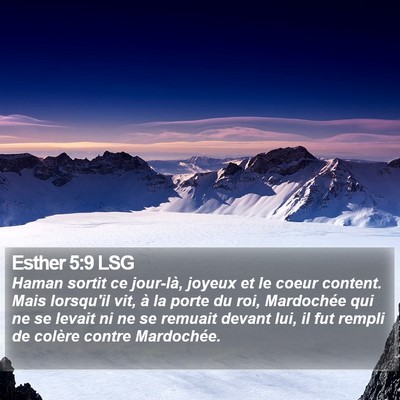 Esther 5:9 LSG Bible Verse Image