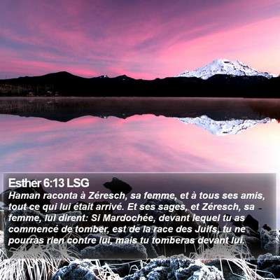 Esther 6:13 LSG Bible Verse Image