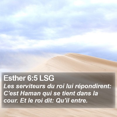 Esther 6:5 LSG Bible Verse Image