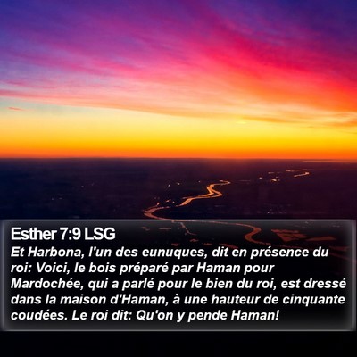 Esther 7:9 LSG Bible Verse Image