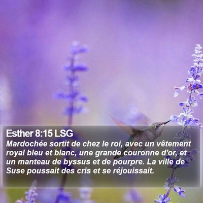 Esther 8:15 LSG Bible Verse Image