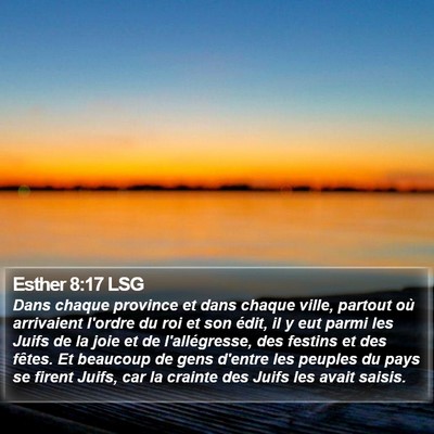 Esther 8:17 LSG Bible Verse Image