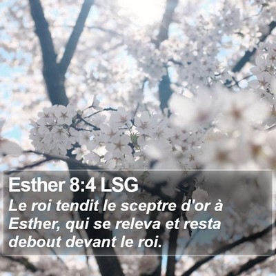 Esther 8:4 LSG Bible Verse Image