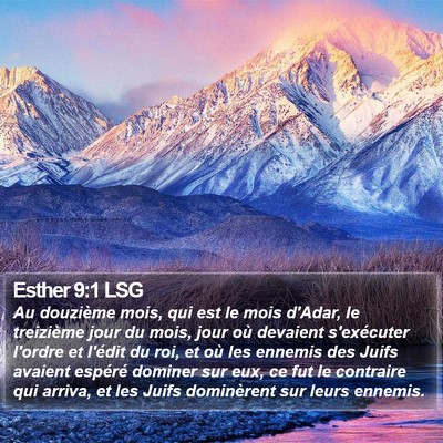 Esther 9:1 LSG Bible Verse Image