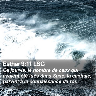 Esther 9:11 LSG Bible Verse Image