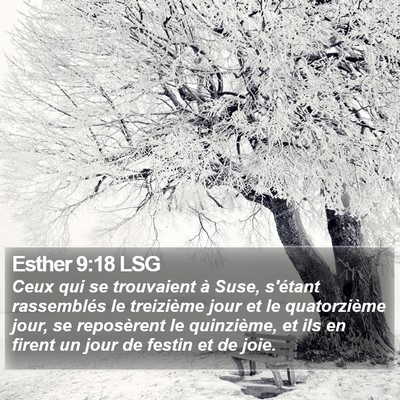 Esther 9:18 LSG Bible Verse Image