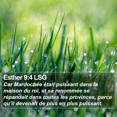 Esther 9:4 LSG Bible Verse Image