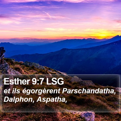 Esther 9:7 LSG Bible Verse Image