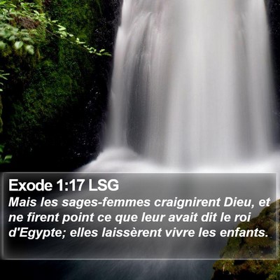 Exode 1:17 LSG Bible Verse Image