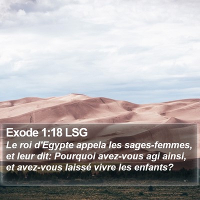 Exode 1:18 LSG Bible Verse Image