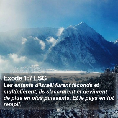 Exode 1:7 LSG Bible Verse Image