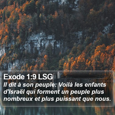 Exode 1:9 LSG Bible Verse Image