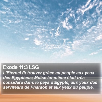 Exode 11:3 LSG Bible Verse Image