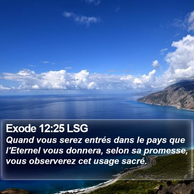 Exode 12:25 LSG Bible Verse Image