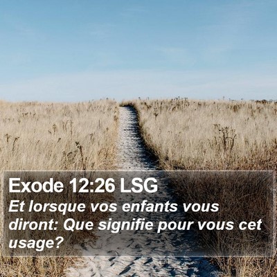Exode 12:26 LSG Bible Verse Image