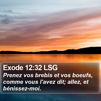 Exode 12:32 LSG Bible Verse Image