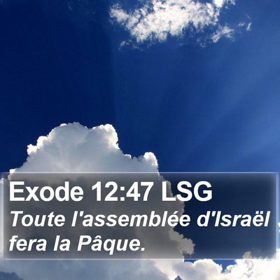 Exode 12:47 LSG Bible Verse Image