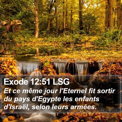 Exode 12:51 LSG Bible Verse Image