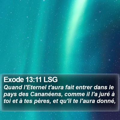 Exode 13:11 LSG Bible Verse Image