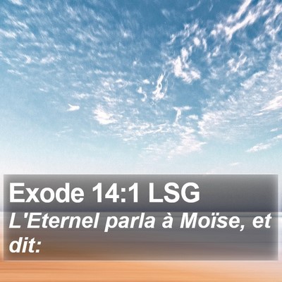 Exode 14:1 LSG Bible Verse Image
