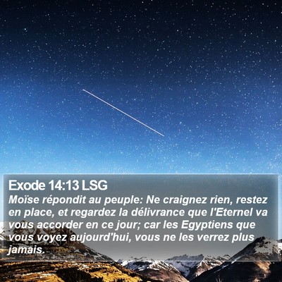 Exode 14:13 LSG Bible Verse Image