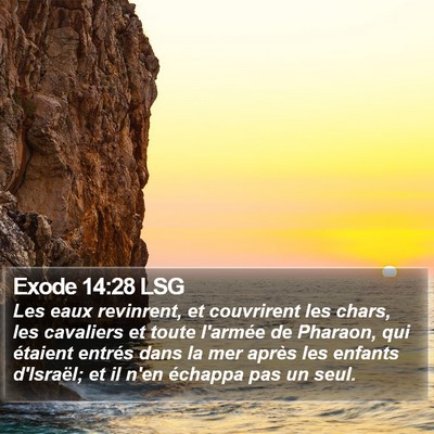 Exode 14:28 LSG Bible Verse Image