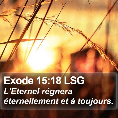 Exode 15:18 LSG Bible Verse Image