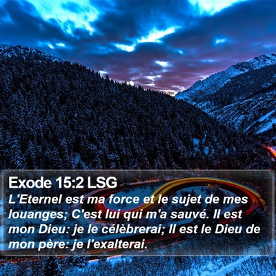 Exode 15:2 LSG Bible Verse Image