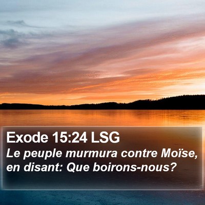 Exode 15:24 LSG Bible Verse Image